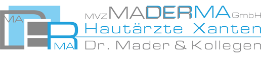 Logo Maderma Hautärzte Kasse & Privat · Hautarzt Maderma Xanten Dermatologie-Praxis · Dr. Mader & Kollegen KV. Kasse & Privat